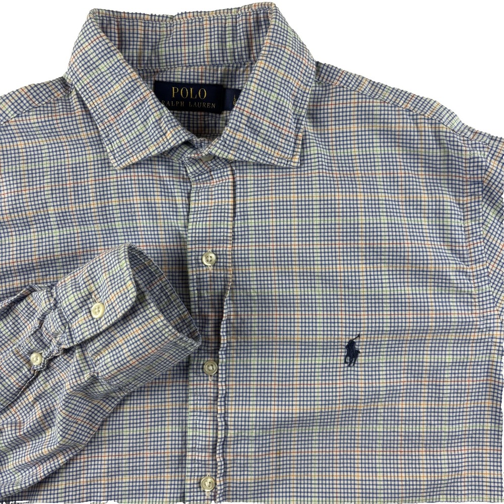 Polo Ralph Lauren Shirt Mens Large Multicolor Plaid Button Up Pony Logo